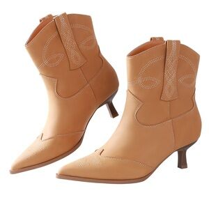 Elegant Tan Ankle Booties